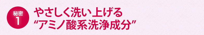 やさしく洗い上げる“アミノ酸系洗浄成分”