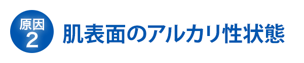 肌表面のアルカリ性状態