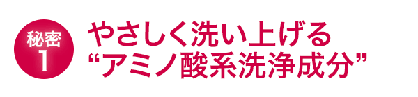 やさしく洗い上げる「アミノ酸系洗浄成分」