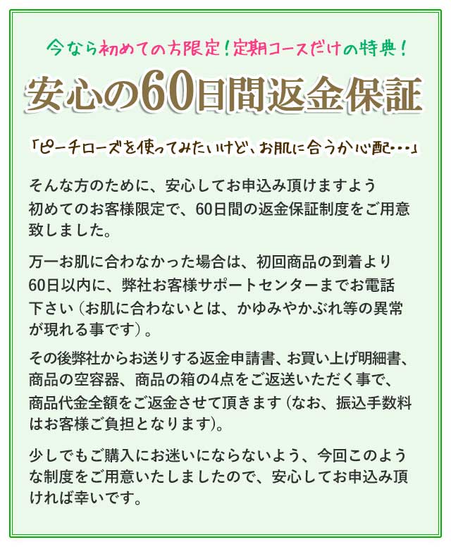 60日間返金保証